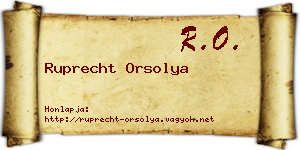 Ruprecht Orsolya névjegykártya
